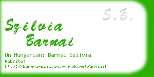 szilvia barnai business card